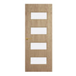 Oak Veneer - 50G - Glazed Door (FD30)