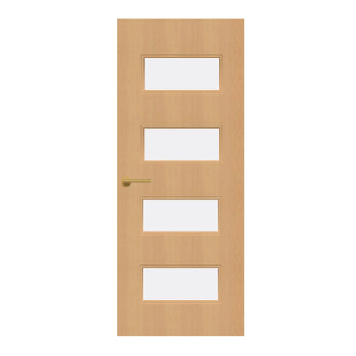 Beech Veneer - 50G - Glazed Door (FD30)