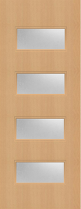 Beech Veneer - 50G - Glazed Door (FD30)
