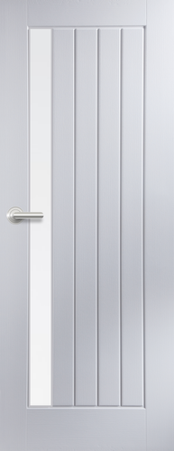 5 Panel Vertical Grained Newark - 1 Panel Side Glazed Door - FD30