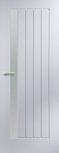 5 Panel Vertical Grained Newark - 1 Panel Side Glazed Door - FD30