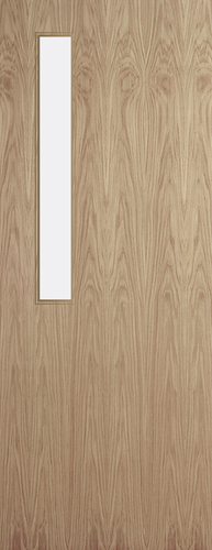 Oak Veneer - 7G - Glazed Door (FD30)
