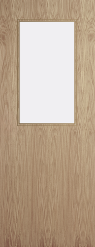 Oak Veneer - 8G - Glazed Door (FD30)