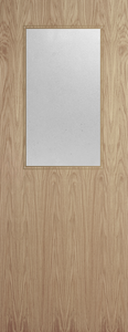 Oak Veneer - 8G - Glazed Door (FD30)