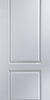 White Camden door with two panels on a white background