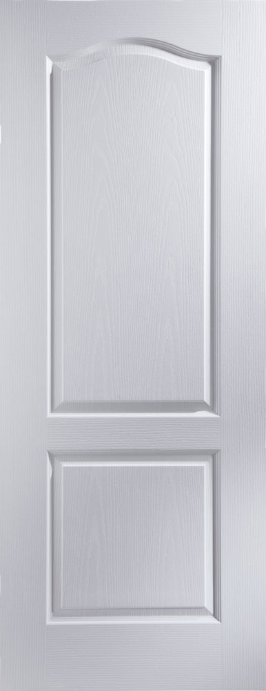 White Camden door with two panels on a white background