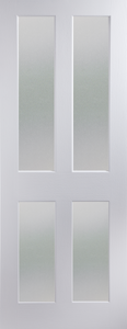 4 Panel Glazed Door FD30 Grained (4-IND-Panels)