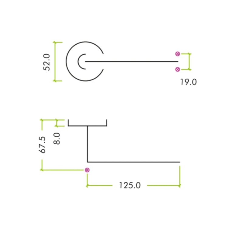Mitred Lever Handle scheme