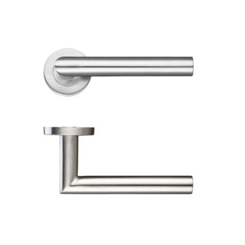 Mitred Lever Handle with Satin Stainless Steel finish