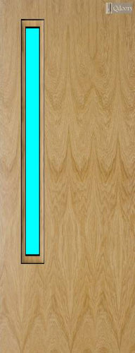 Oak Veneer - 20G - Glazed Door (FD30)