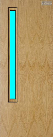 Oak Veneer - 20G - Glazed Door (FD30)