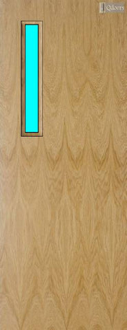 Oak Veneer - 3G - Glazed Door (FD30)