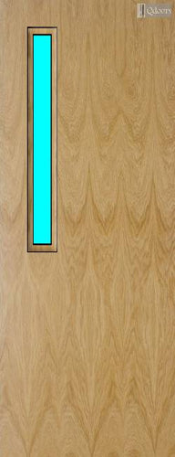 Oak Veneer - 7G - Glazed Door (FD30)