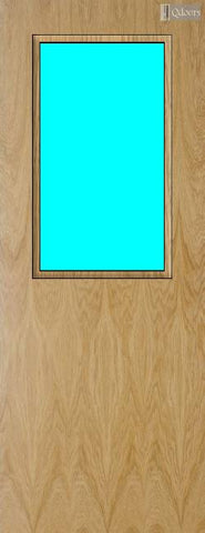 Oak Veneer - 8G - Glazed Door (FD30)