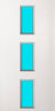 Paint  Grade white door with three vertical vision panels in the center