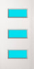 Paint Grade white door with three  rectangular vision panels in the center