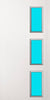 Paint  Grade white door with three vertical vision  panels on the right
