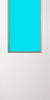 White door with a rectangular window on the top half