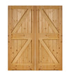 Pair Softwood FLB doors Inc Frame & Cill