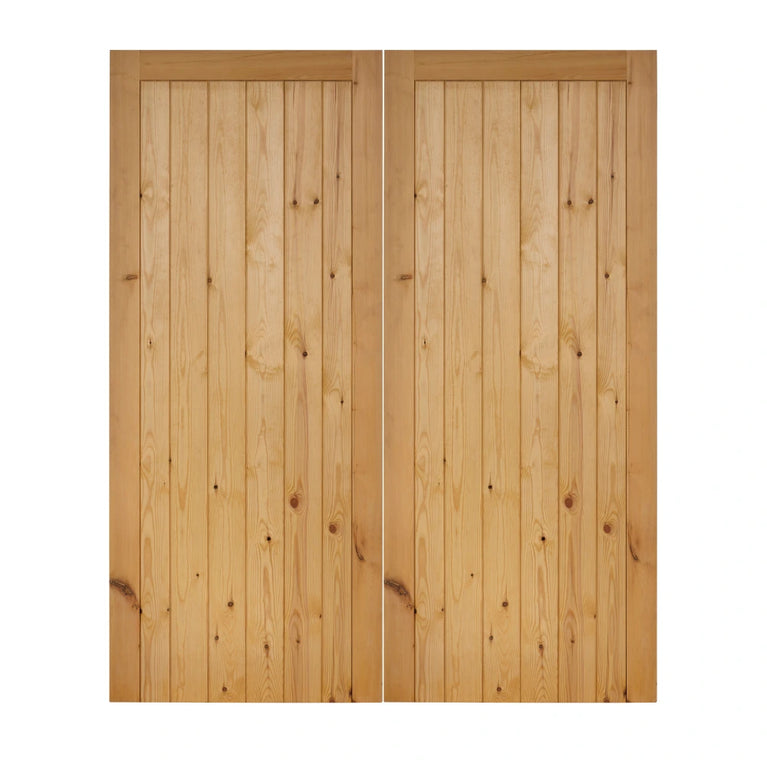Pair Softwood FLB doors Inc Frame & Cill