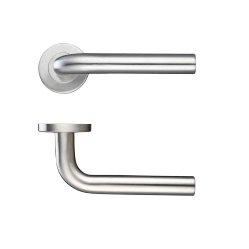 Radius Lever Handle with Satin Stainless Steel finish
