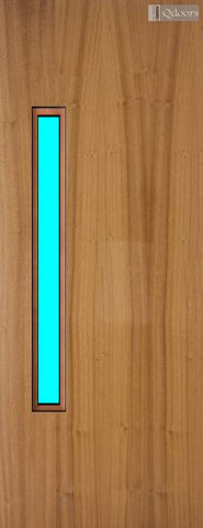 Sapele Veneer - 18G - Glazed Door (FD30)