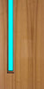 Sapele door with a vertical glass panel on the left