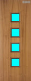Sapele Veneer - 22G - Glazed Door (FD30)