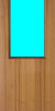 Sapele door with a glass panel on the top half