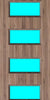 Walnut Veneer - 50G - Glazed Fire Door FD30