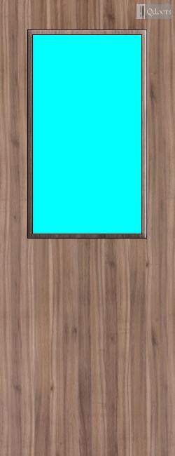Walnut Veneer - 8G - Glazed Fire Door FD30