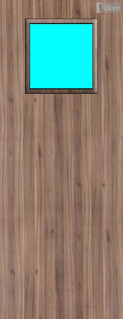 Walnut Veneer - 1G - Glazed Fire Door FD30