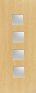 Ash Veneer - 22G - Glazed Door (FD30)