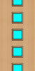 Beech door with five square vision panels in the center
