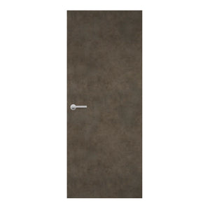 Dark Grey Chicago Concrete Egger laminate door in warm grey concrete tone, front view