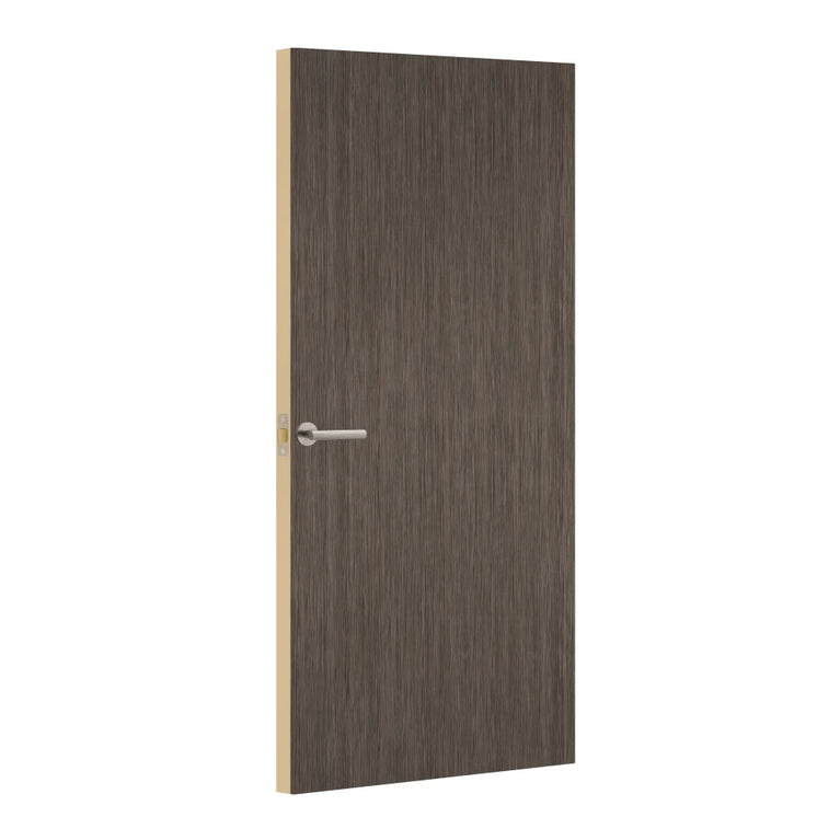 Norwich Oak Egger laminate door, angled view showing edge lippings 