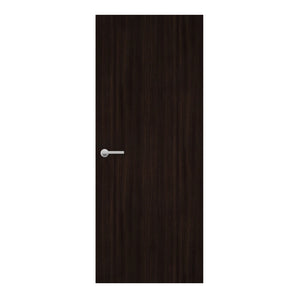 Dark Brown Eucalyptus Egger laminate door in exotic wood design, front view