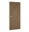 Brown Belmont Oak Egger laminate door, angled view showing edge lippings 