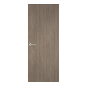 Grey Vicenza Oak Egger laminate door in warm grey palette, front view