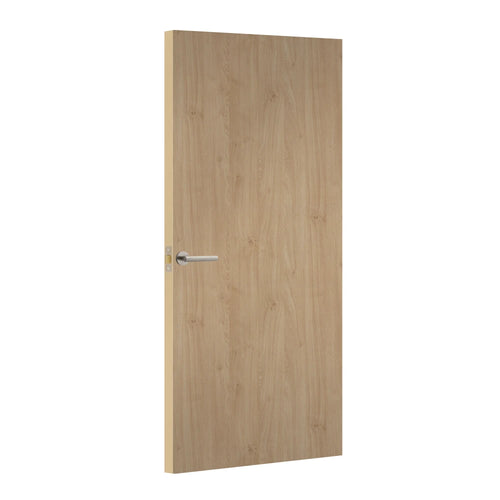 Natural Kendal Oak Egger laminate door, angled view showing edge lippings 
