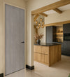Medium Grey Fineline Egger laminate door in a modern kitchen interior