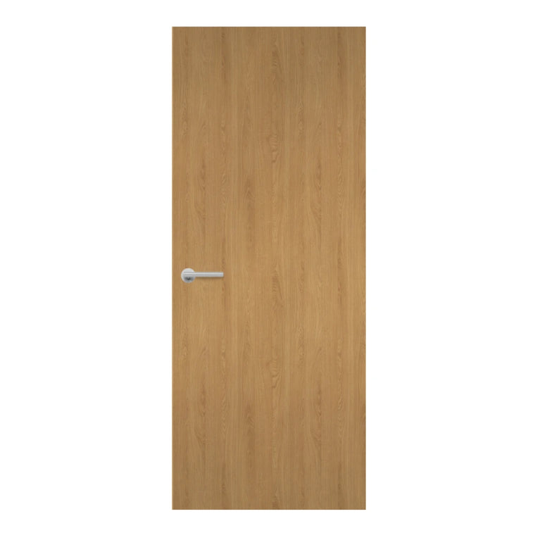 Natural Corbridge Oak Egger laminate door in classic oak finish, front view