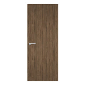 Natural Carini Walnut Egger laminate door with a mild yet lively plank design, front view
