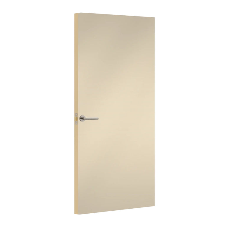 Carat Beige Egger laminate door, angled view showing edge lippings 