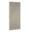 Pebble Grey Egger laminate door, angled view showing edge lippings 