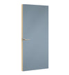 Denim Blue Egger laminate door, angled view showing edge lippings 