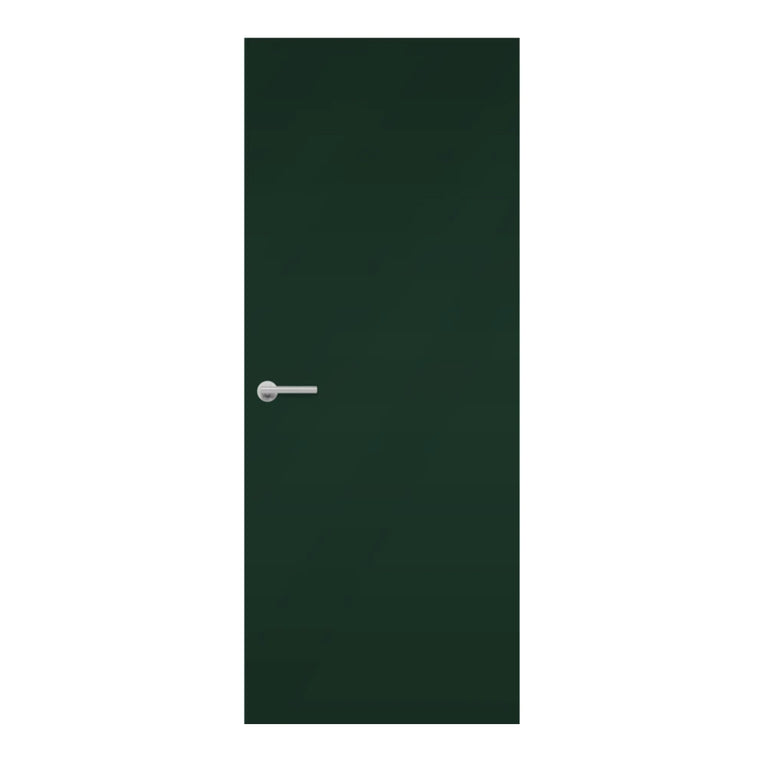 Fir Green Egger laminate door, in a deep, dark green, front view