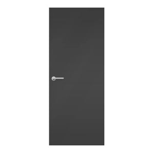 Diamond Grey Egger laminate door in dark, neutral grey color, front view
