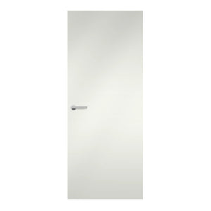 Premium White Egger laminate door with an effect of an opaque white lacquered, front view 