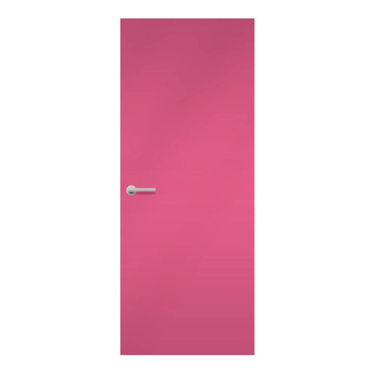 Juicy Pink Formica laminate door in energetic pink color, front view